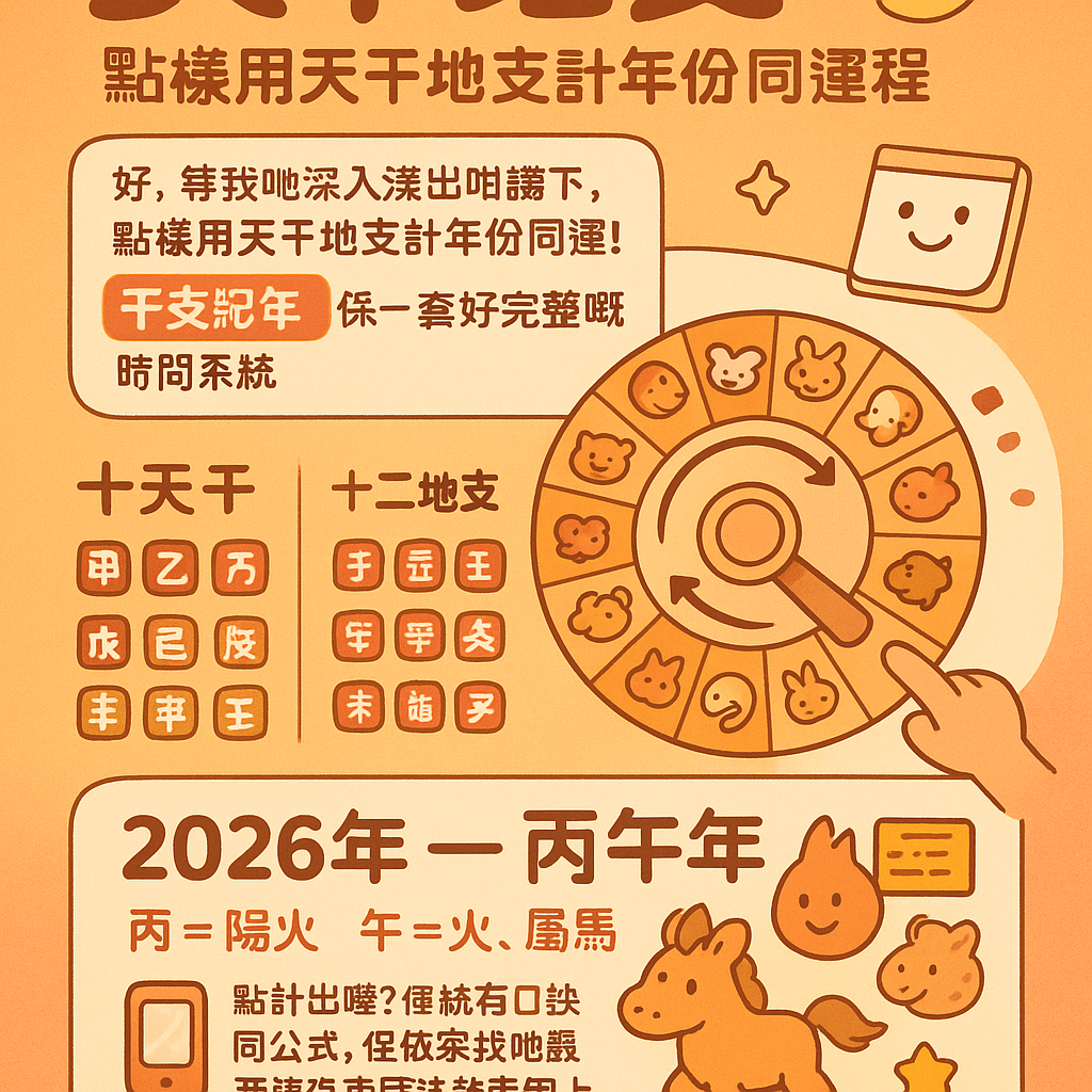 點樣用天干地支計年份同運程？